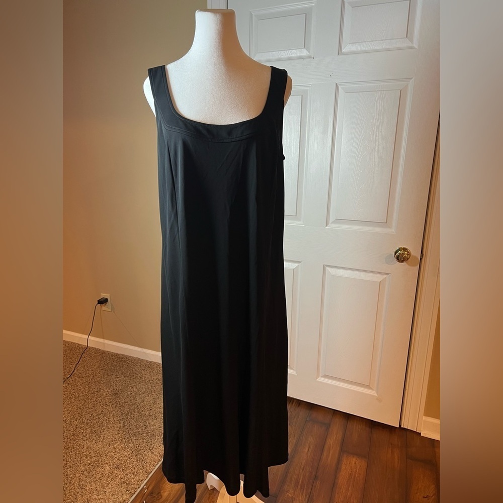 Lauren Ralph Lauren Women's Size 14W Black Feathered Lane Sleeveless Dress
